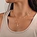 Turandoss Dainty 14K-Gold-Plated Cross Necklace for Women Trendy - Personalized 14K-Gold-Plated Plated Pendant Necklace Simple Thin Chain Cross Necklaces for Women Faith Jewelry First Communion Gifts