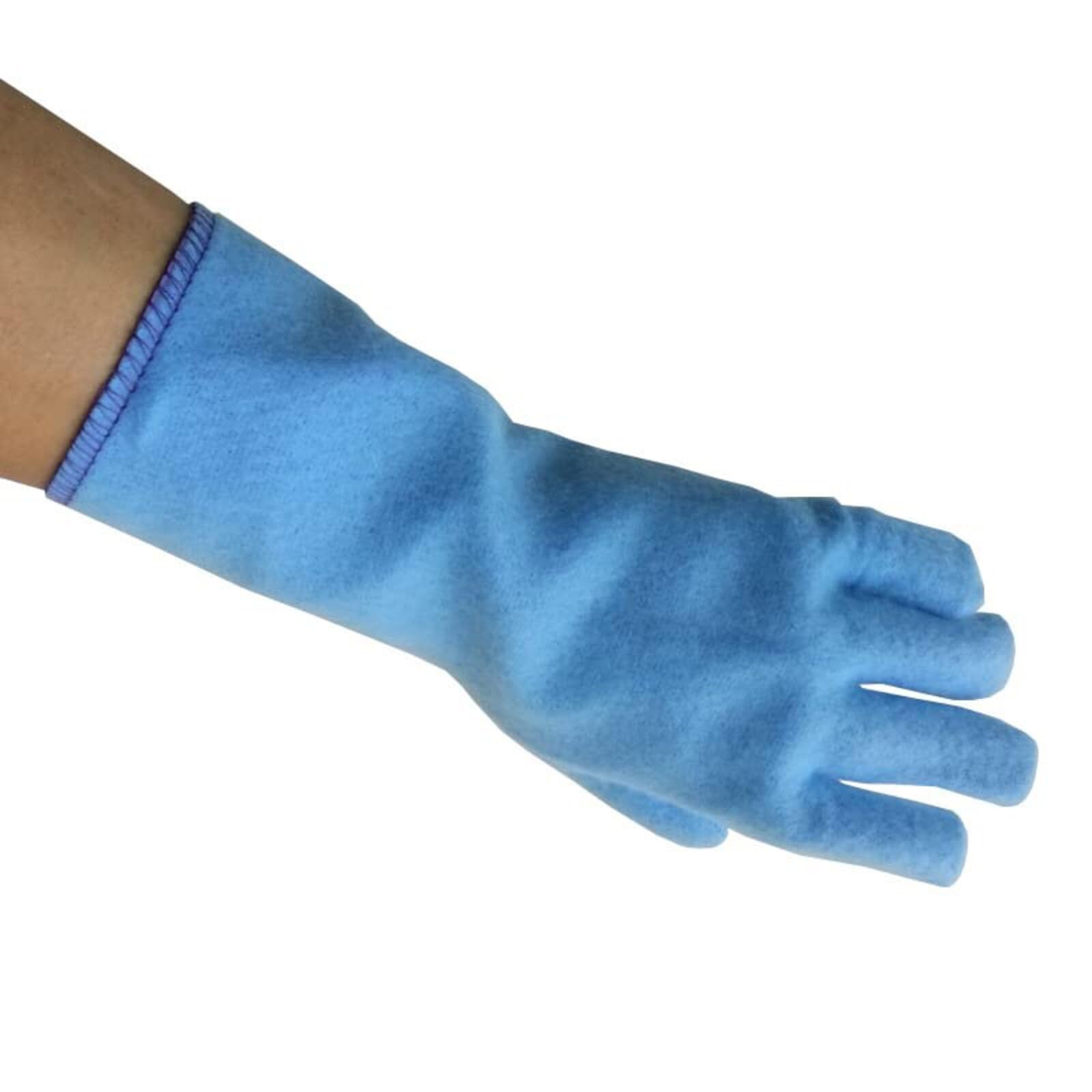 Rubber Gloves, Purple Household Long Sleeve Gloves with Cotton Flock Lining for Cleaning Dishwashing and Gardening - Image 2