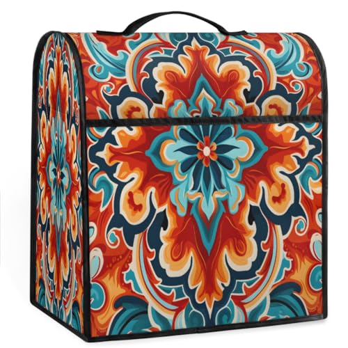 Coffee Maker Cover Mandala Bohemian Kitchen Appliance Covers Small Appliance Covers Blender Cover Juicer Cover Dust Covers for Kitchen Appliances with Top Handle and Pockets,Washable,B285