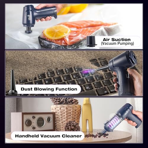 Image of HAUSMEISTER Airflex Pro Car Vacuum Portable Cordless, 20000PA Handheld Vacuum Cleaner,Mini Vacuum Cleaner w /Type-C Fast Charge for Car, Home & Outdoor(Navy Blue)