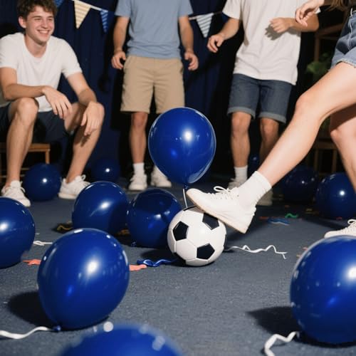 Image of Navy Blue Balloons Latex Party Dark Blue 10 Pack 36 inch Round Navy Balloons for Wedding Graduation Birthday Party Backdrop Decorations