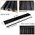 YLL YLL 6-Pack Slat Wall Panel with 2 Trims Wood Grain Slat Wall 96" x 6.2" WPC Slats 3D Wall Panels Black Grille