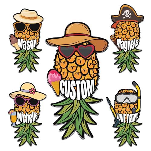 Custom upside down pineapple Cruise Door Magnets Stickers Decals ...