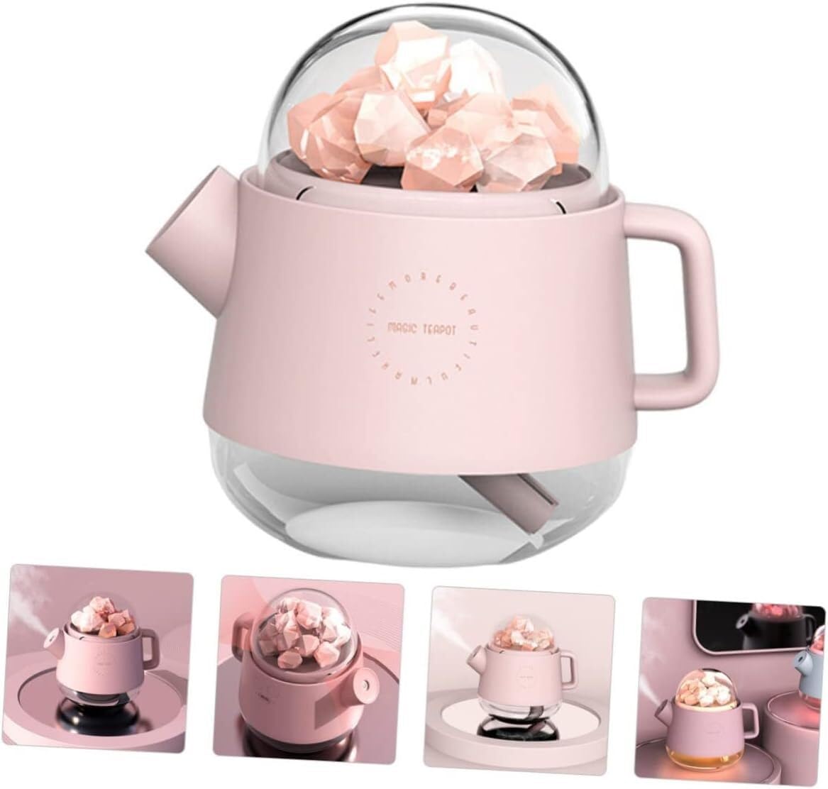 Domésticos 1 Juego de difusores de Aire humidificador de hervidor for el hogar difusor de humidificador de Aroma decoración del hogar humidificador lámpara difusora de luz Abs