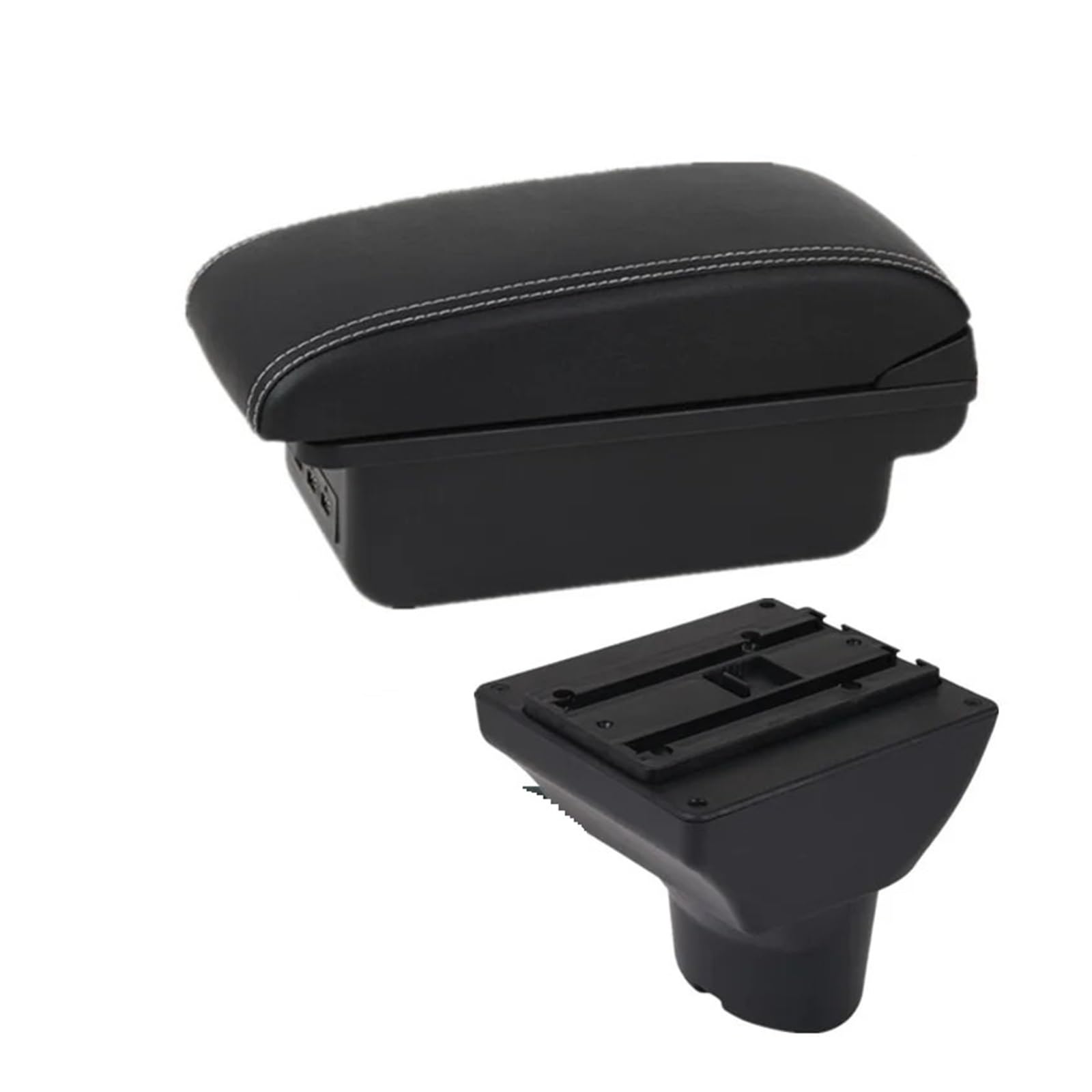 GBGWRMRYX Center Armrest Box For Hyundai For I20 Car Armrest Box Accessories Center Storage Box Interior Dedicated Retrofit Parts Arm Rest(B1 Black white 3USB)