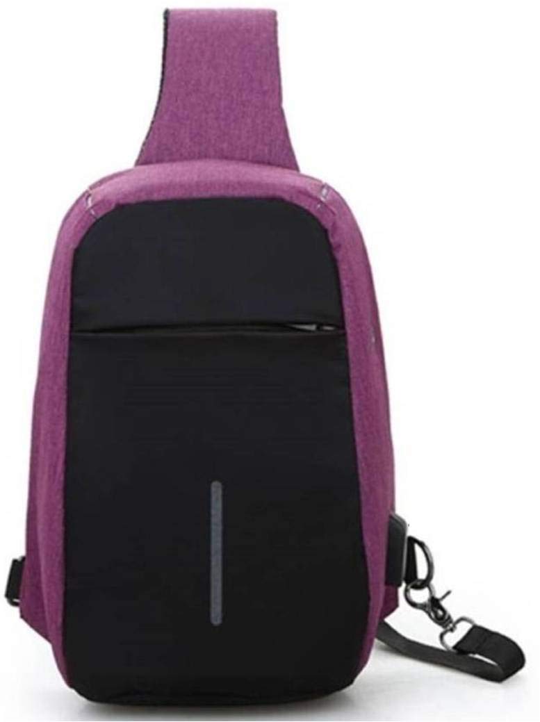 Anti Theft Crossbody Sling Bag - Men Women Daypack With USB Charging Port