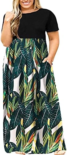 Halife Plus Size Dresses for Women Summer Casual Beach Long Maxi ...