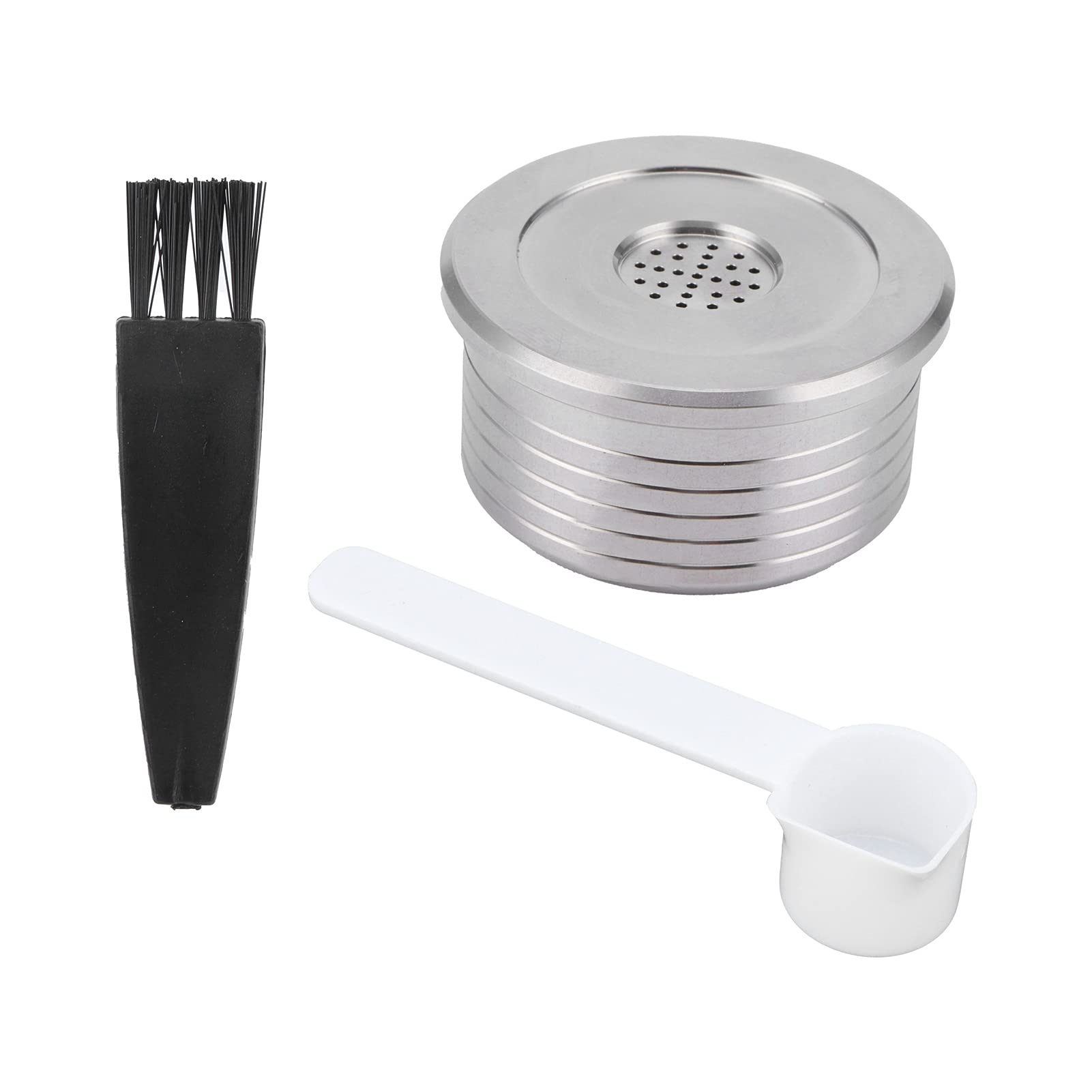 Reusable Coffee Capsule with Spoon Brush Suitable for DELTA Q NDIQ7323 Stainless Steel
