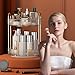 YCIA&DONE 360 Rotating Makeup Organizer and Storage for Vanity Bathroom Countertop, High Capacity Cosmetic Skincare Perfume Organizers for Dresser Lazy Susan (Clear White,2 Tiers)