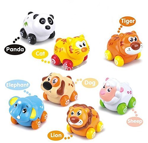 Image of Toyshine Unbreakable Moving Animal Car Toy Set, Pack of 8