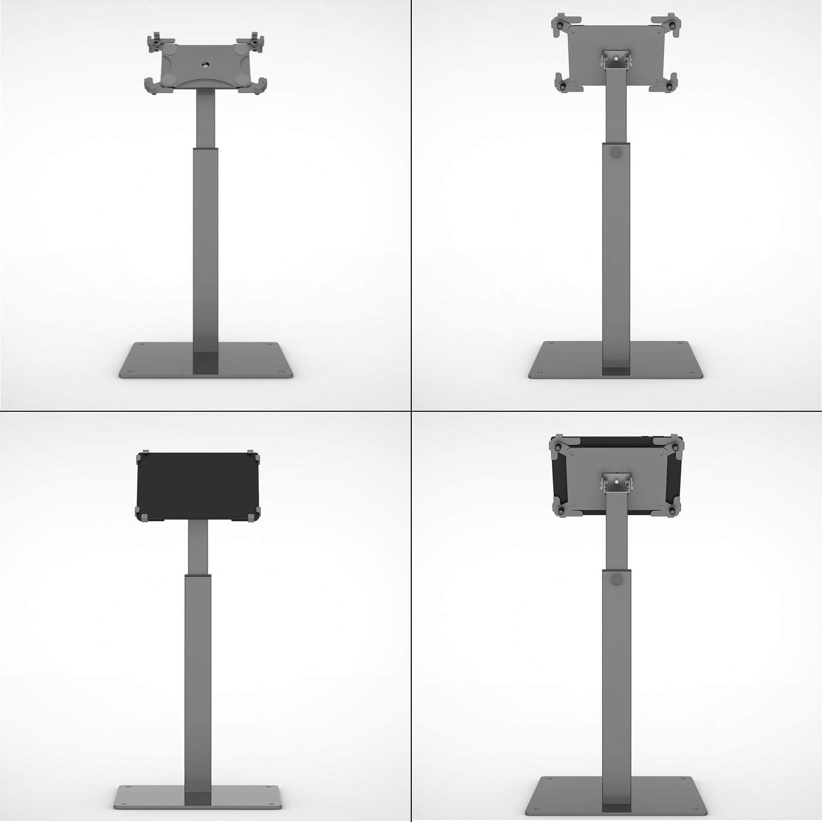 Antifurto Leggio per Tablet, Altezza e Angolazione Regolabili, Supporto Tablet con Base, Porta E-reader(Silver)