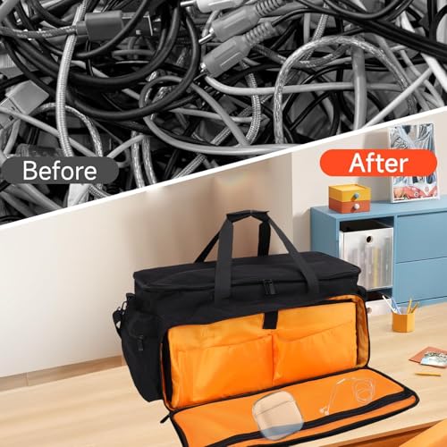 Bolsa para cables de DJ moderna de EVA y nailon de alta densidad 4
