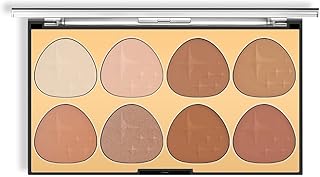 Mysense 8 Colors Contour Highlighter Blush Makeup Palette, Silky Smooth Powder Contouring Palette for Face Sculpting Bronzer Blusher & Highlight Makeup