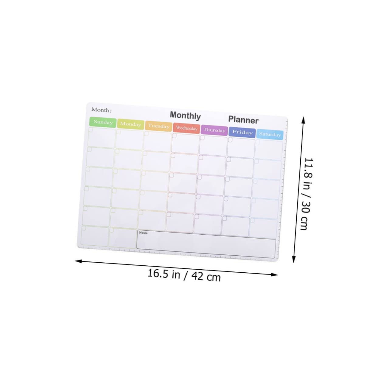 NUOBESTY 2 Stück Magnetische Kühlschrankplanungstafel Wiederverwendbarer Whiteboard Kalender mit Aufgabenliste für Haushalt und Büro