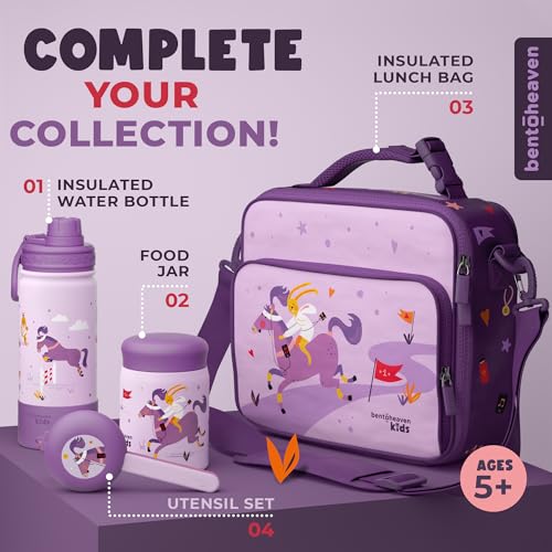 Botella de Agua Infantil Bentoheaven de Acero Inoxidable para Niños, Color Mauve miniatura 6