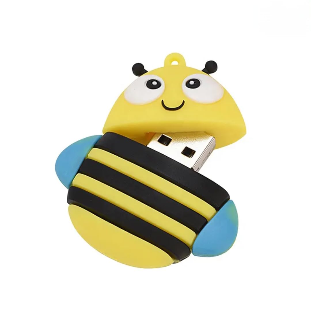 SippyTales~Bee USB Flash Drive, Portable Memory Stick, Yellow and Black Design, Novelty Animal Shape, 2.0, High Speed Data Transfer (16, GB)-image-13