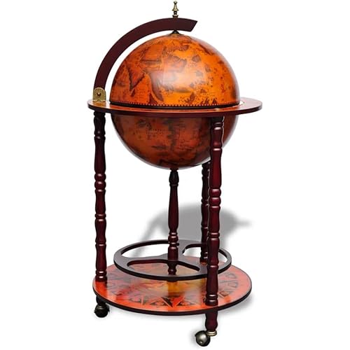 vidaXL Globe Bar Wine Stand Eucalyptus Wood