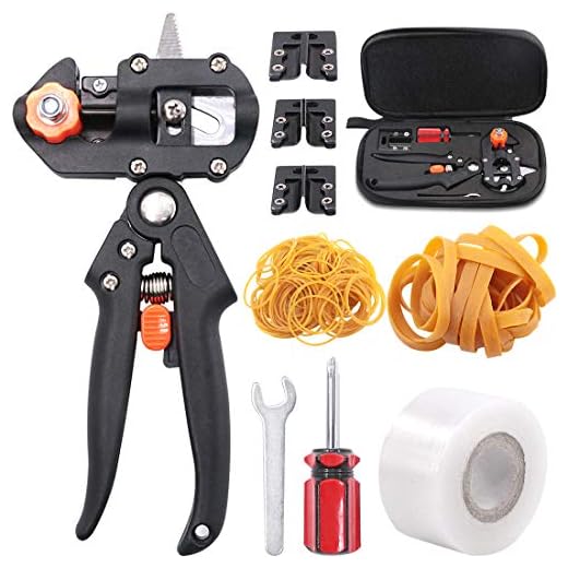 Glarks Professional Garden Fruit Tree Plant Pruning Shears Grafting Cutting Tool Kit with Grafting Tape Rubber Bands
