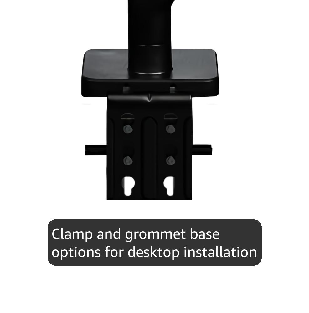 MSI MAG MT201 - Premium Heavy Duty Single Monitor Stand Arm, Supports 17-49" Screens and 44 lbs, VESA Compatible, Adjustable Spring Assisted Mount, Clamp & Grommet, Quick Release Plate - Black