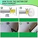 Dreyoo 4 Pieces Set Light Bulb Changer, Suction Cup and Cage Changer for Incandescent, Floodlight, Broken Bulb and Recessed Lights, Compatible with Standard Extension Pole, Pole Not Included (Yellow)