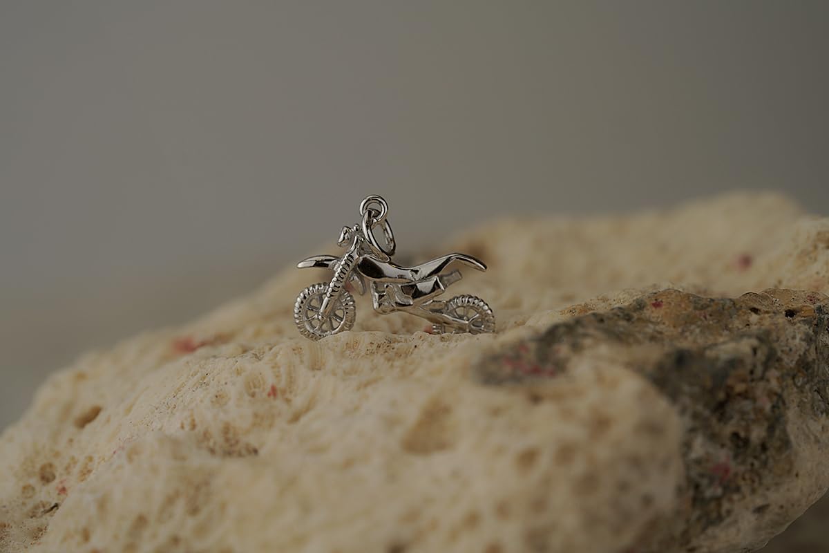 SILVEGO - Pendentif Homme - Argent 925/1000 - Moto Cross