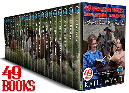 49 Books Western Sweet inspirational Romances 7 Complete Series Mega Box Set: Mail Order Brides of the West (Mega Box Set Series Book 14)