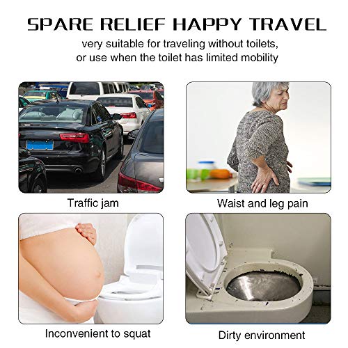 Sunany Female Urinal with Silicone Funnel, Portable for Standing Female, Reusable Female Urinal, for Outdoor, Activities, Camping, Travel (Black)