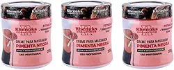 Kit 3 Creme Gel Pimenta Preta Redutor Medidas Celulites Estrias Queimador De Gordura