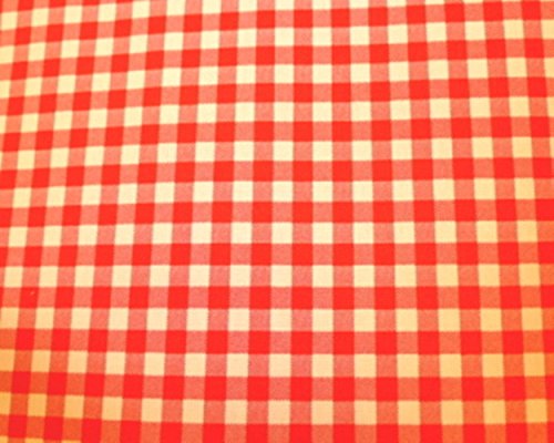 手芸のいとや 生地 広幅 ギンガムチェック ブロード 約8mm角 レッド 生地幅-約110cm×50cm 綿100% 手芸・ハンドメイド用品
