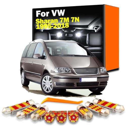 Kit de luces LED interiores para Volkswagen Sharan 1995-2018 en mapas, techo y maletero