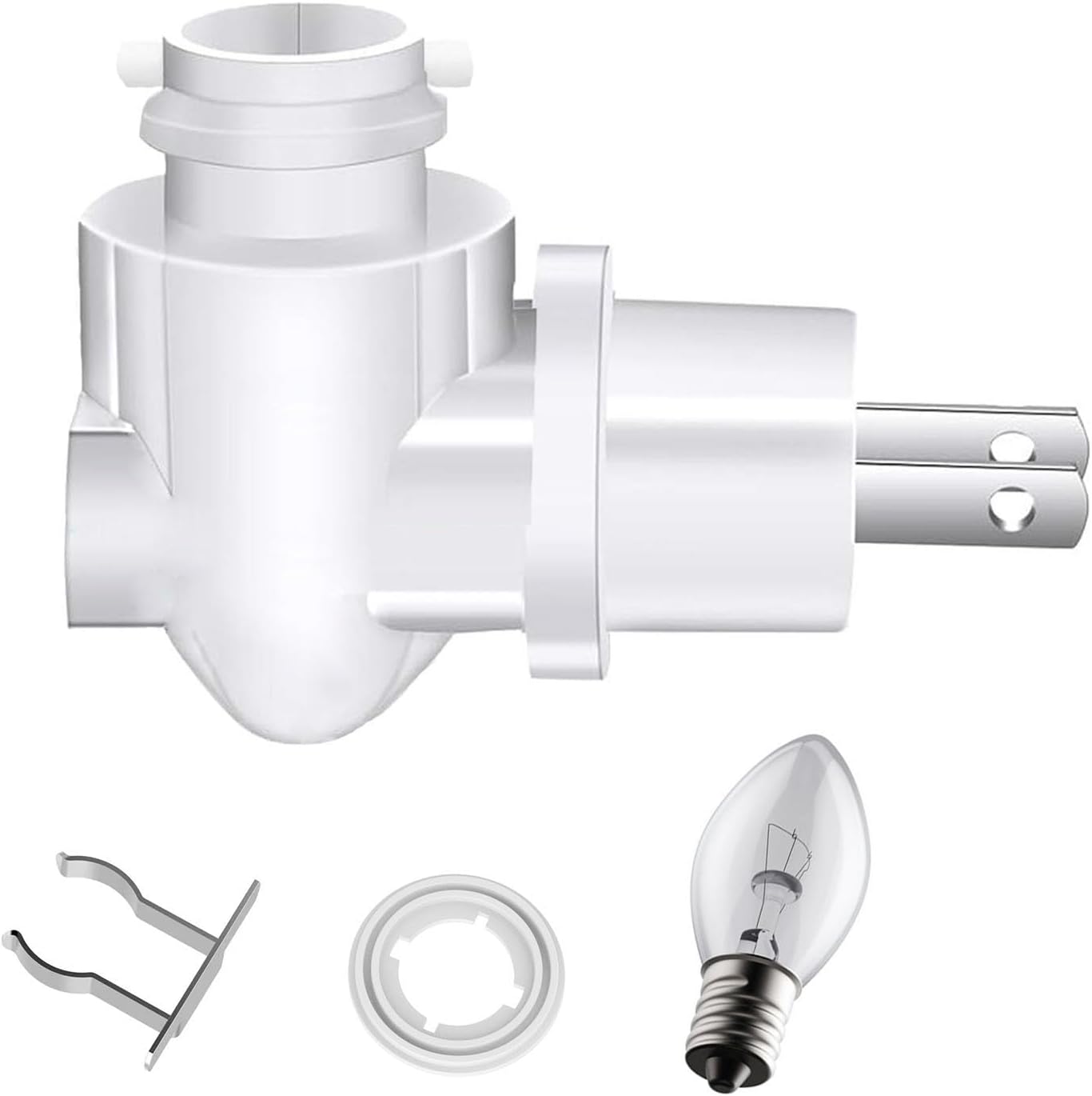 Auto On Sensor Plug in Night Light Module,Wall Light Plug with Light Sensitive On/Off Switch,Rotating E12 Base Night Light Socket for Making Your Own DIY Decorative Night Lights