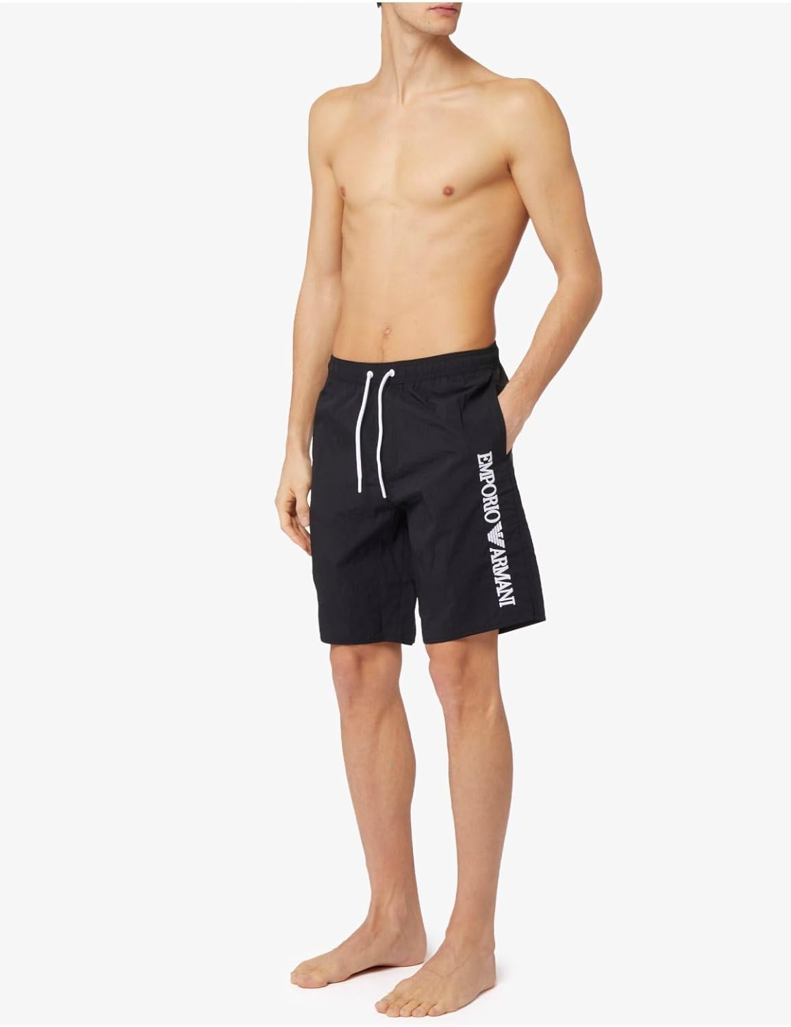 Emporio Armani Mens Men's Embroidery Logo Swim Bermuda - Image 2
