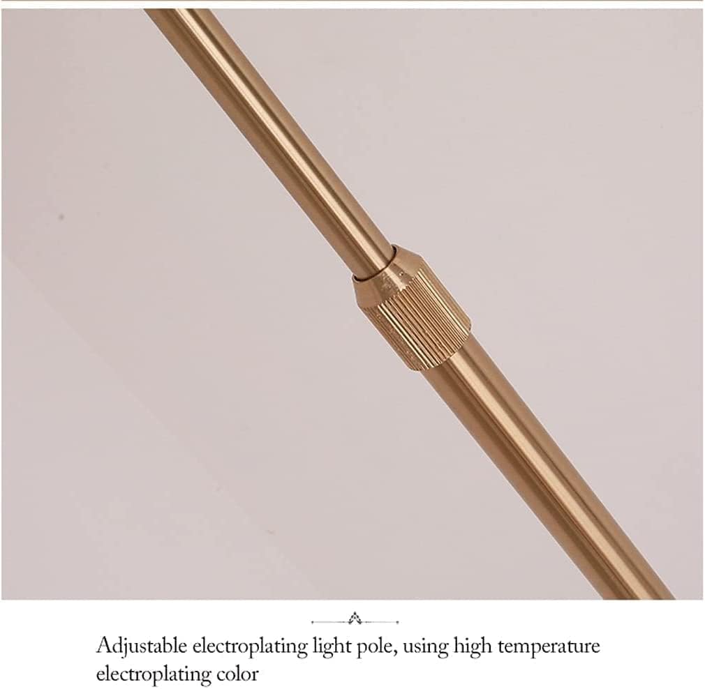 Lampka Do Czytania Prosta Lampa Podłogowa Z Regulacją Wysokości. Lampa Wysokiego Słupa Z Lampą Stojącą Z Abażurem Z Tkaniny PłYnna Jasność