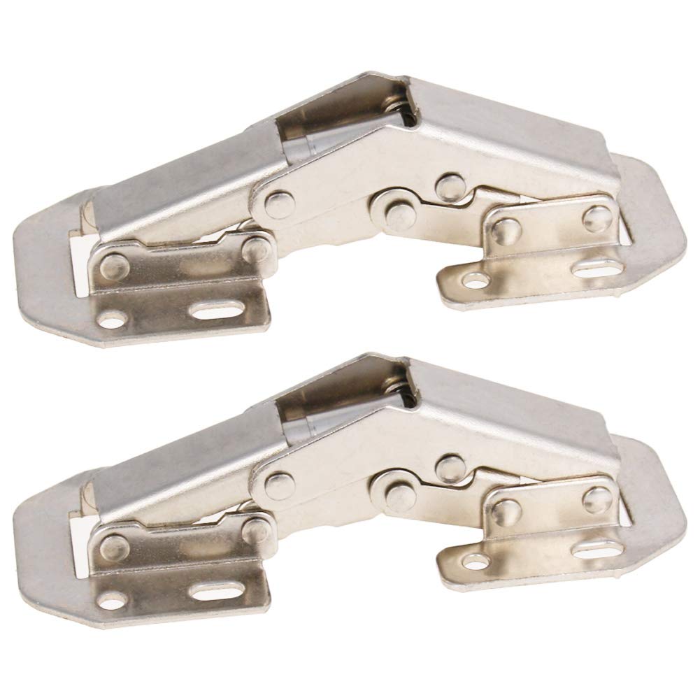 Yinpecly 2PCS Inset Door Hinges Cold Rolled Steel Removable Face Frame Concealed Cabinet Door Hinges Fixed Half Cover