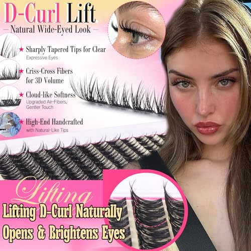 Image of Manga Lash Clusters Kit Natural Anime Lashes Eyelash Extensions Eye Lashes Natural Looking with Lash Brush DIY Lash Extension Kit Eyelashes Natural Look Individual Lashes Kit For Beginners (No Glue)