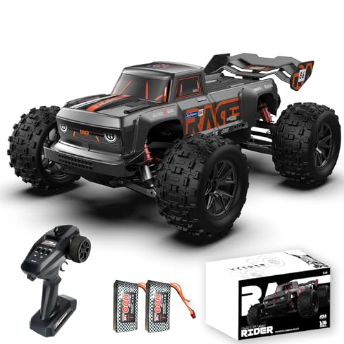 dexinco Ferngesteuertes Auto, 1:16 Hobby RC Auto, 40 km/h Ferngesteuerter Hochgeschwindigkeits-LKW, 4WD Offroad Monster RC Truck, All Terrain IPX4 Wasserdicht RTR RC Buggy, RC Crawler mit 2 Akku