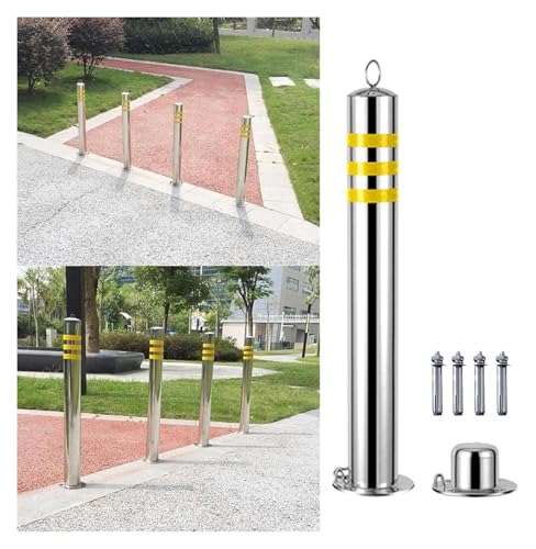 Borne de sécurité en béton au sol et poteau de barrière de contrôle d'accès : kit complet 60 cm