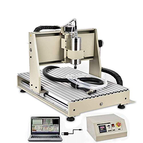 DNYSYSJ 1500W CNC Router Engraver, 6040 3Axis USB Engraving Drilling Milling Carving Machine 3D Carving Desktop Machine DIY Artwork Woodworking