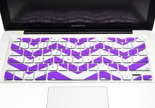 TOP CASE - Chevron Zig-Zag Keyboard Cover Skin for MacBook 13" Unibody/Old Generation MacBook Pro 13" 15" 17" with or Without Retina Display/Wireless Keyboard - Purple