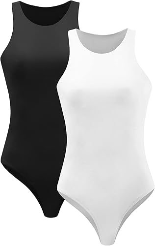 Body sexy para mujer con cuello halter, body de moda sin mangas, paquete de camisetas sin mangas