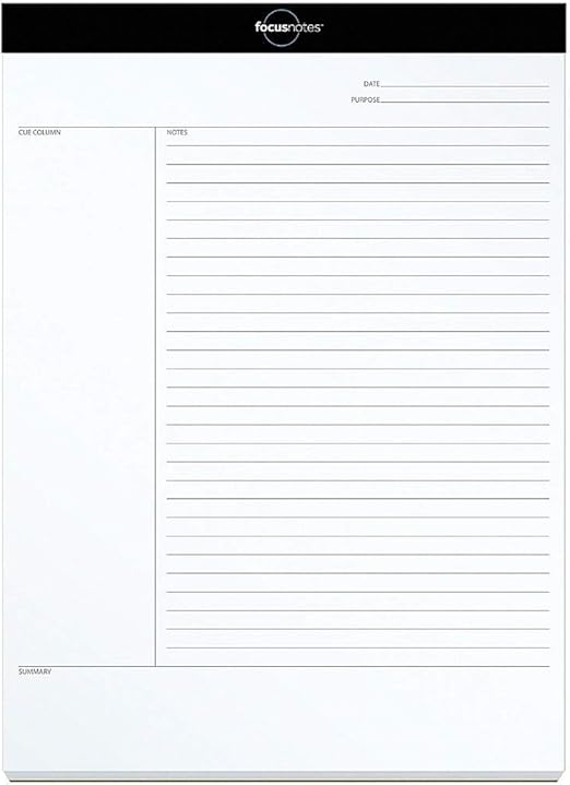 Tops Oxford FocusNotes Writing Pad, 81/2" x 113/4", 50