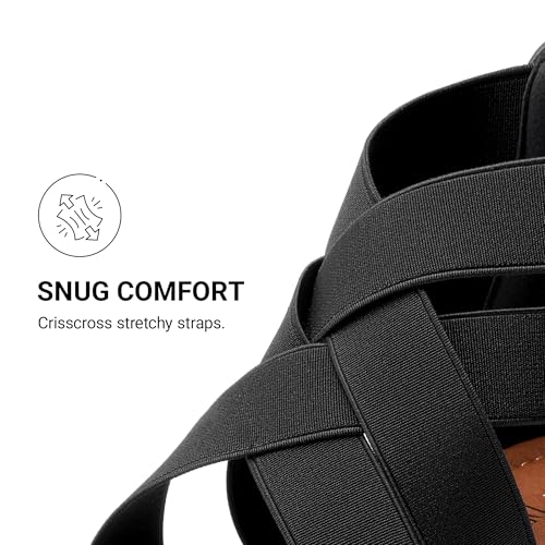 Image of DREAM PAIRS Women's Elastic Ankle Strap Sandals Gladiator Strappy Low Wedges Sandals