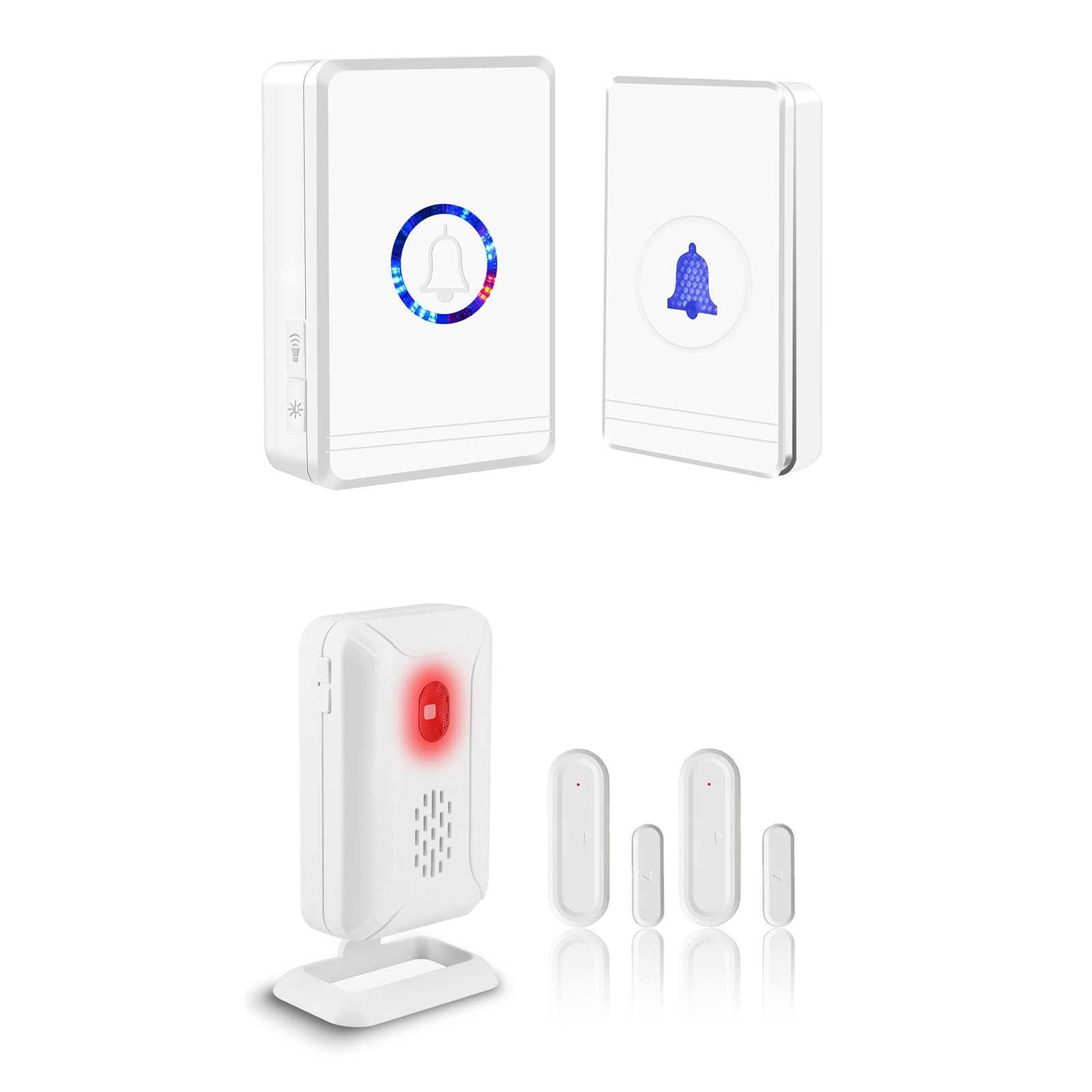 Wireless Doorbell, Waterproof Mini Door Bell, Door Chime Kits, Wireless Door Open Chime, Door Ringer for Opening, Door Open Alert with 918ft Range 36 Chimes