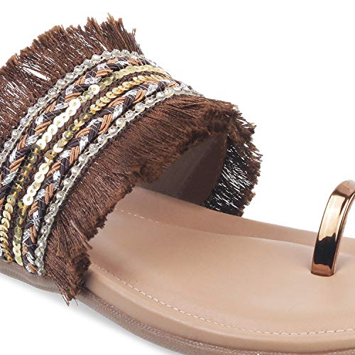 Image of SOLE HEAD Beige Women Flat Sandal