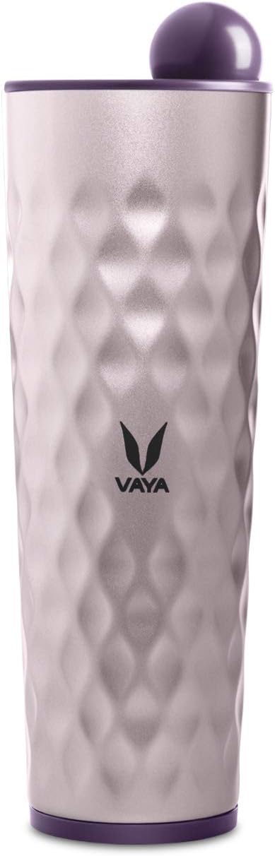 VAYADrynk 600ml with Globe Lid - Vacuum Insulated Stainless Steel Water Bottle | Thermosteel Flask with Globe Lid | Hot and Cold Water Bottle For School | Keeps 12 Hrs Hot & 18 Hrs Cold - Purple