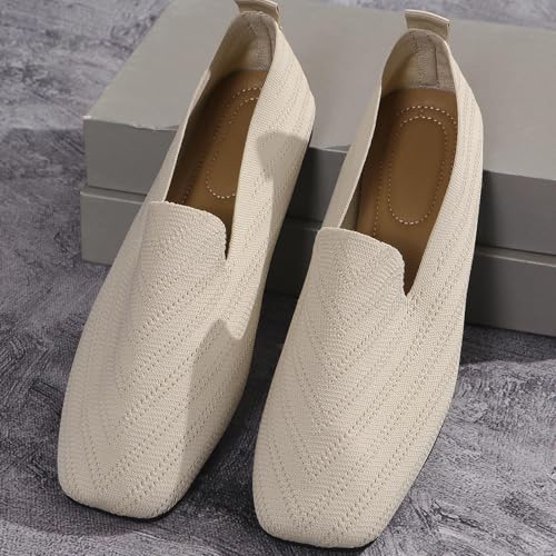 Women's Retro Flat Shoes Flying Weave Round Head Shallow Mouth One Foot Stirrup Single Shoes Work Single Shoes3