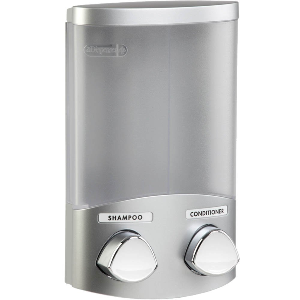 Better Living Products 76234-1 Duo 2-Chamber Dispenser, Satin Silver