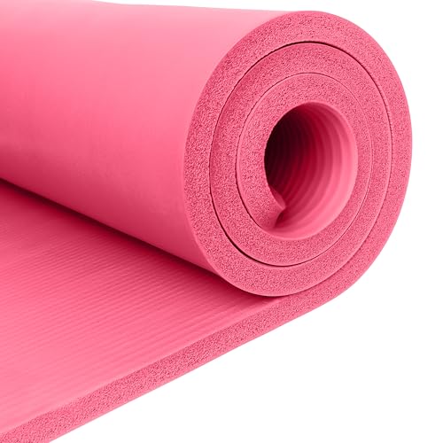 Image of Retrospec Solana Yoga Mat 1 inch Thick w /Nylon Strap for Men & Women - Non Slip Exercise Mat for Home Yoga, Pilates, Stretching, Floor & Fitness Workouts