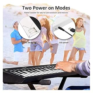 GUOQING Roll Up Piano Portable 88 Keys Piano Electronic Digital Keyboard Roll Piano - Les Beatles, Paul McCartney, John Lennon, RIngo Starr, George Harrison GUOQING Roll Up Piano Portable 88 Keys Piano Electronic Digital Keyboard Roll Piano – Image 4