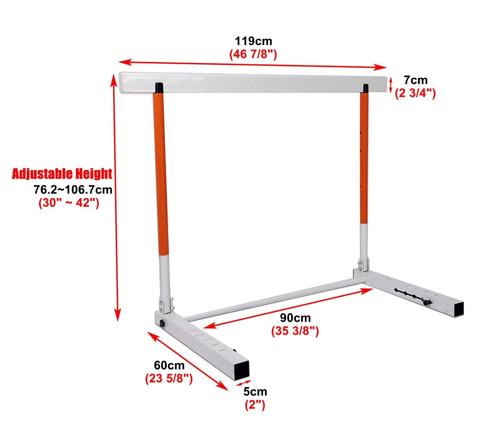 CMYUN Hürden Leichtathletik-Hürden Faltbar, Professioneller Höhenverstellbarer Hürdentrainer, Trainingshürden für Drinnen Und Draußen für Das Fitnessstudio Zu Hause, 76-106 cm